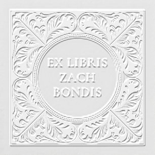 Custom Ornate Ex Libris Personalized Library Book Embosser
