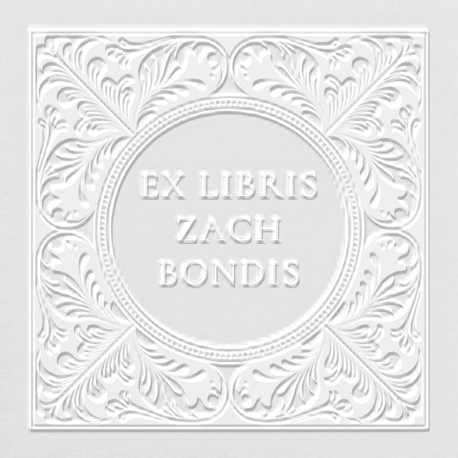 Custom Ornate Ex Libris Personalized Library Book Embosser (Design)