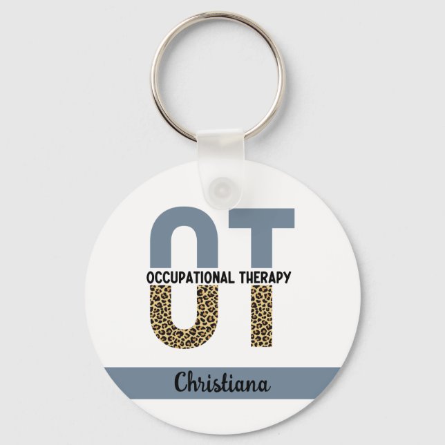 Custom OT Occupation Therapy OT Student gifts Keychain (Front)