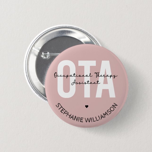 Custom OTA Occupational Therapy Assistant Gifts Button (Front & Back)