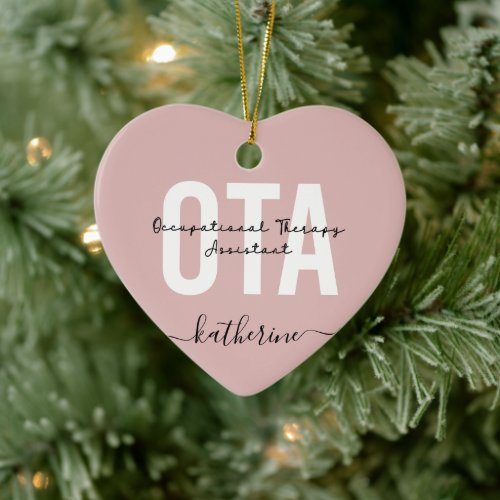 Custom OTA Occupational Therapy Assistant Gifts Ceramic Ornament