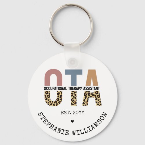 Custom OTA Occupational Therapy Assistant Gifts Keychain