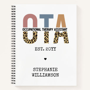Custom OTA Occupational Therapy Assistant Gifts Notebook