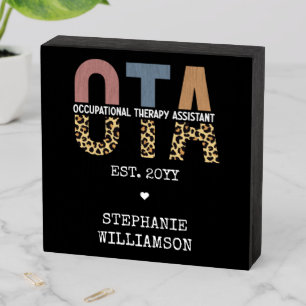 Custom OTA Occupational Therapy Assistant Gifts Wooden Box Sign