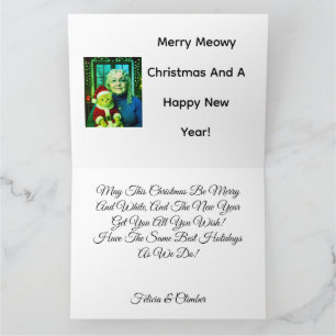 Custom Our Best Christmas ,Cat Photo  Card