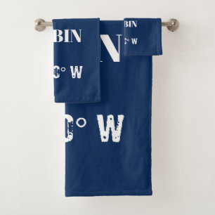 Custom Our Cabin Coordinates Bath Towel Set