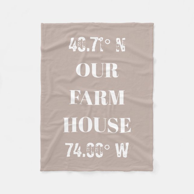 Custom Our Farm House Coordinates  Fleece Blanket (Front)