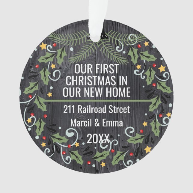 Custom Our First Christmas In Our New Home 2021 Ornament (Front)