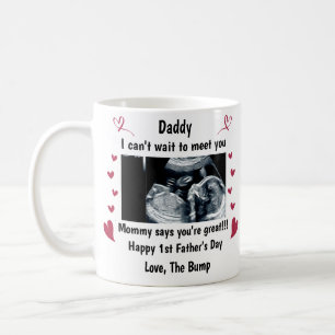Custom Our First Father's Day Gift For Daddy to be Coffee Mug