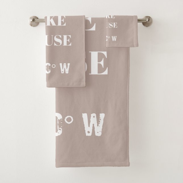 Custom Our Lake House Coordinates Bath Towel Set (Insitu)