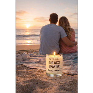 Custom “Our Next Chapter” Wedding Candle Gift