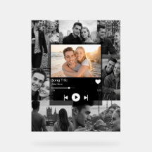 Custom Our Song Music Memory Couple Photo Collage