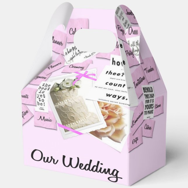 Custom Our Wedding & Anniversary Favor Boxes (Front)