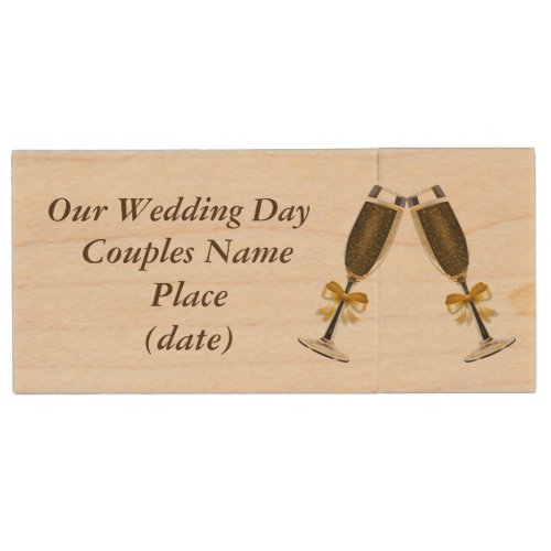Custom Our Wedding day Picture flash drive
