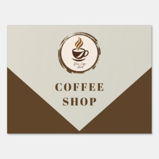 Custom Outdoor Coffee Shop Sign with Logo