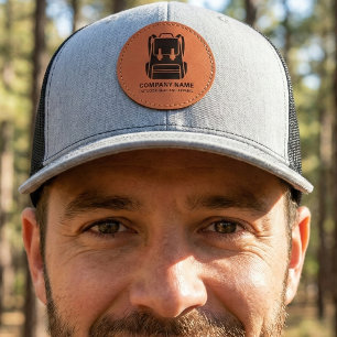 Custom Outdoor Gear Company Personalized Text Leather Patch Hat