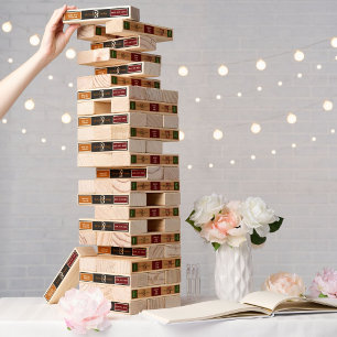 Custom Outdoor Giant Topple Tower Game for Wedding