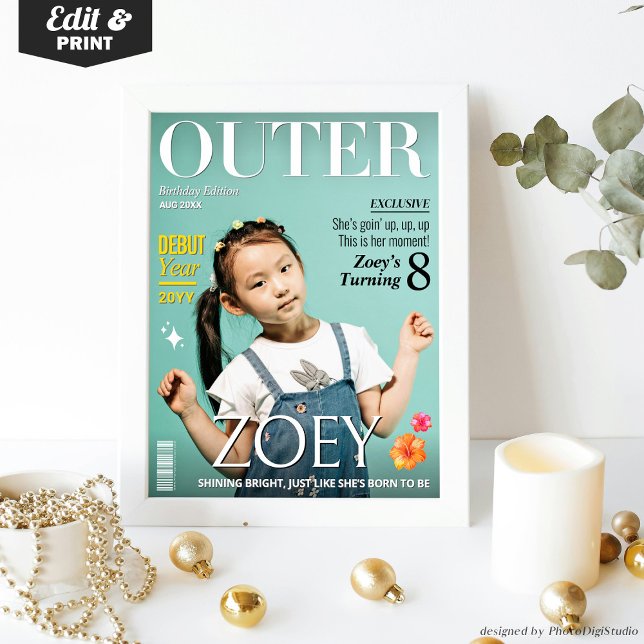 Custom OUTER Magazine Cover for Teen Girls K-Pop   Poster (Custom OUTER Magazine Cover for Teen Girls K-Pop Poster)
