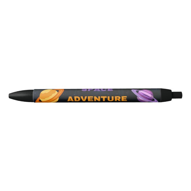Custom Outer Space Adventure Pen Black Ink  (Front)