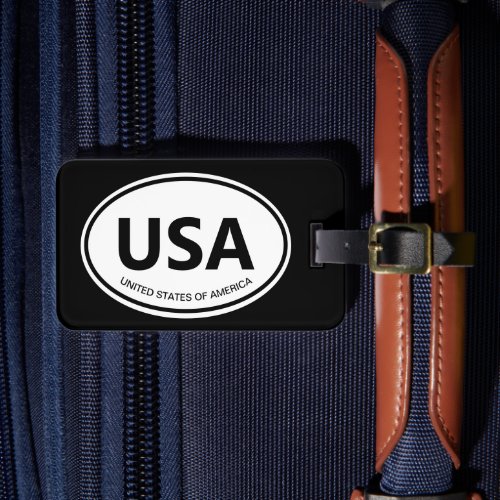 Custom oval country code car sticker logo luggage tag