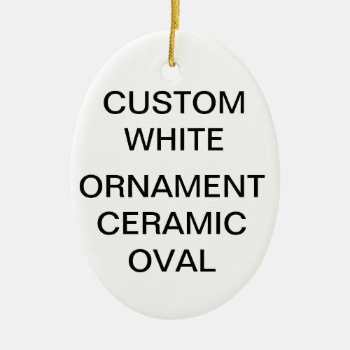 Custom Oval Porcelain Christmas Tree Ornament