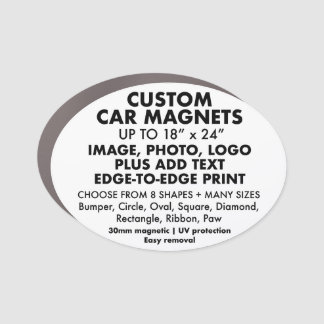 Custom OVAL Shaped CAR MAGNET