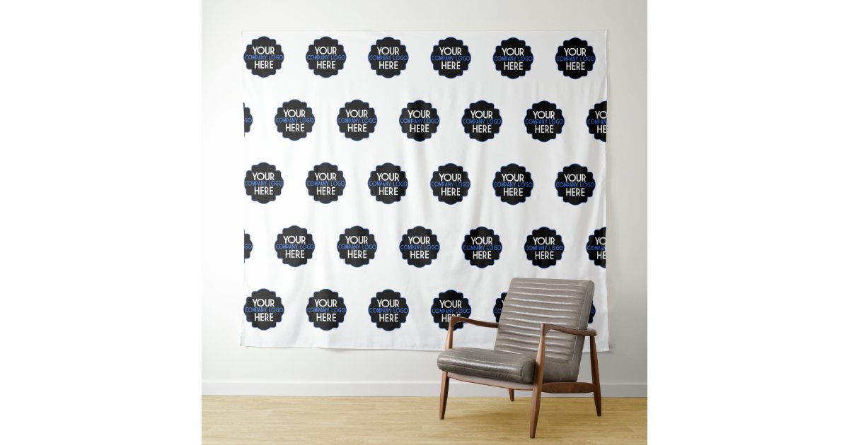 Custom Own Business Logo Step and Repeat Backdrop | Zazzle.com