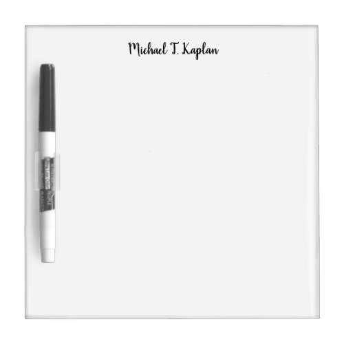 Custom Own Name Plain Minimalist Modern Style Dry Erase Board