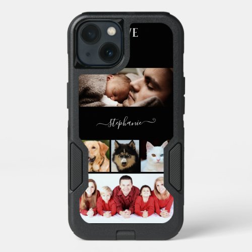 Custom own  Photo  Collage 5 image iPhone 13 Case