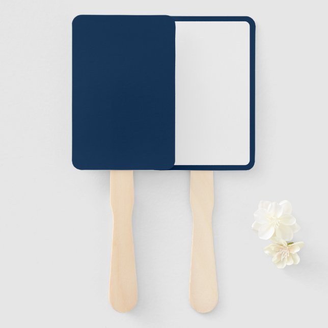 Custom Oxford Blue Rectangle Fans (Front and Back)