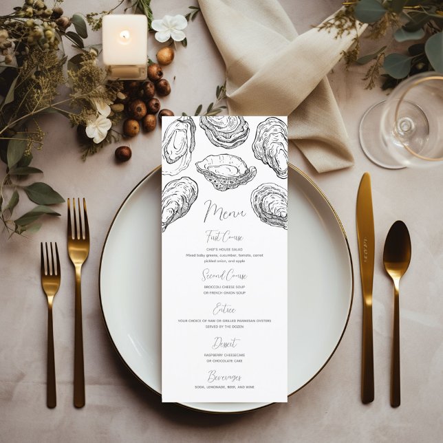 Custom Oyster Party Wedding Menu (Creator Uploaded)