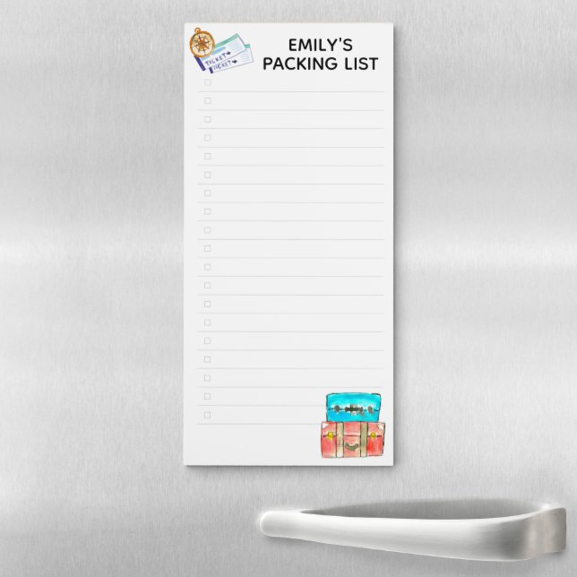 Custom Packing List Travel Notepad - Be organized! (In Situ)