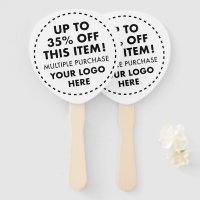 Custom Paddle Hand Fans 35% OFF Bulk Buy Discount