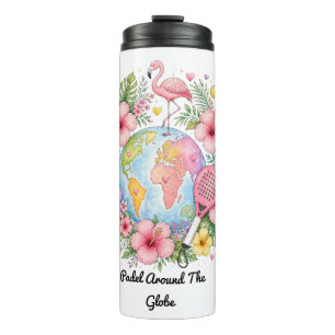 Custom Padel Around The Globe Flamingo tumbler
