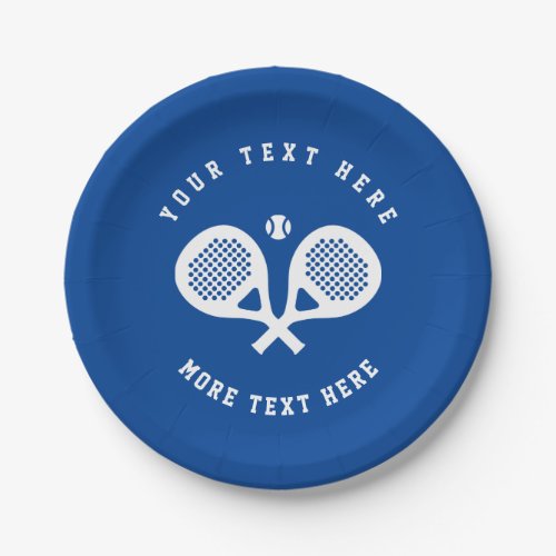 Custom Padel Tennis Birthday party plates