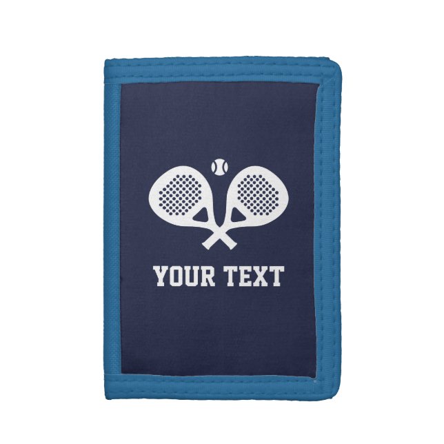 Custom padel tennis wallet for kids and adults (Front Vertical)