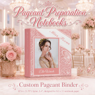 Custom Pageant Binder - Rose Gold Glitz