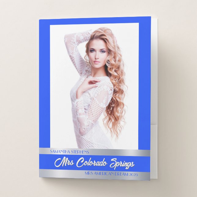 Custom Pageant Binder | Royal Shine Pocket Folder (Front)