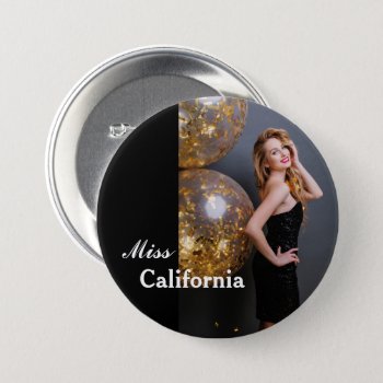 Custom Pageant Button Pin by photographybydebbie at Zazzle