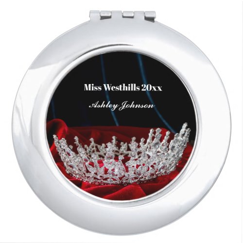 Custom Pageant Crown Mirror Compact