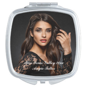 Custom Pageant Crown Mirror Compact
