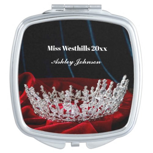 Custom Pageant Crown Mirror Compact