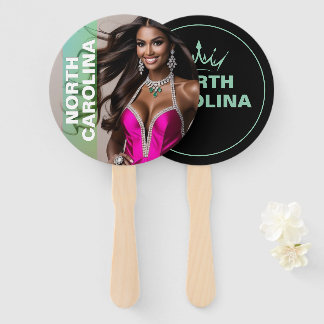 Custom Pageant Paddle Fans - Crown Design