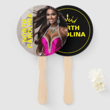 Custom Pageant Paddle Fans - Crown Design