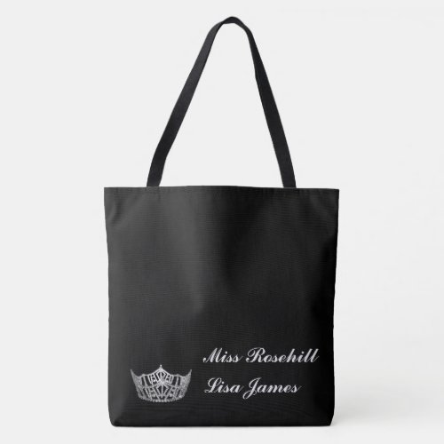 Custom Pageant Title Tote Bag