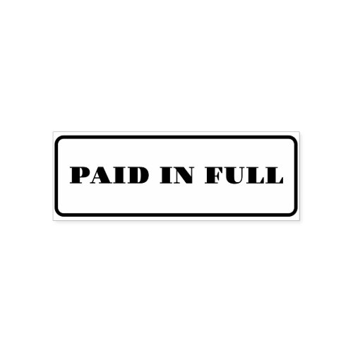 Custom Paid In Full Text Self_inking Stamp