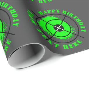 Custom paintball Birthday party Wrapping Paper