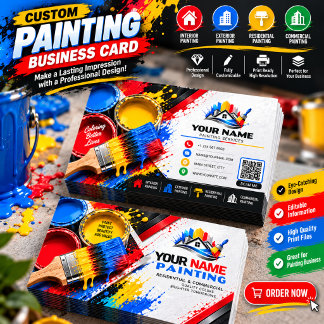 Custom Painting Business Card | ADD LOGO
