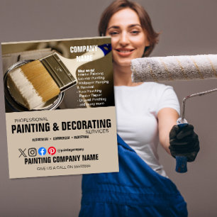Custom PAINTING & DECORATING flyer with logo