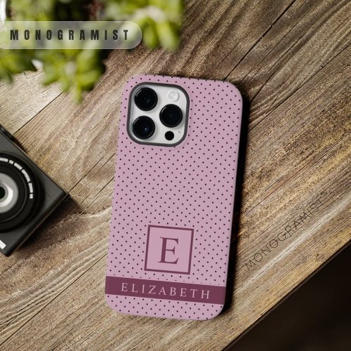 Custom Pale Lavender Purple Pastel Pink Polka Dot  Case_Mate iPhone 14 Pro Max Case